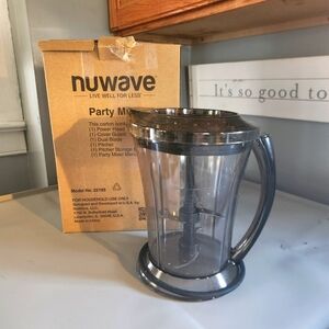 NuWave Party Mixer 22193 48 OZ Blender Pitcher Lid & dual blade-Replacement Part